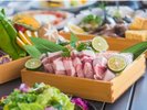 旬のお野菜と県内のブランド肉