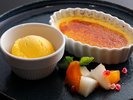 ランチ:クリームブリュレ〜マンゴーソルベ添え