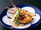 伊勢海老料理(一例)。
