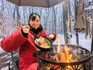 冬の併設カフェの様子
