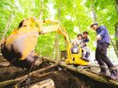 パワーショベルパークを楽しむ