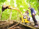 パワーショベルパークの体験の様子