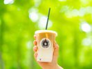 併設のカフェのカフェラテ