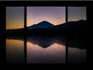 夕暮れの富士山