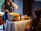 目の前で仕上げる殿場コシヒカリを使ったパルミジャーノ・レッジャーノのリゾット