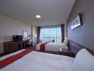 ◆【ツインルーム禁煙】三河湾の美しい眺望が望めるお部屋です。バス・洗浄機付きトイレ付。