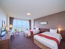 ◆【ツインルーム禁煙】三河湾の美しい眺望が望めるお部屋です。バス・洗浄機付きトイレ付。