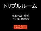 【客室】禁煙トリプルルーム☆100x200x3台