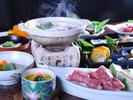 ご夕食には美熊野牛の温泉しゃぶしゃぶ