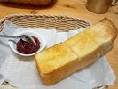 コメダ珈琲店、選べるモーニング一例、山食(トースト)パンとおぐらあん