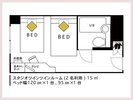 【スタジオツインルーム 間取りイメージ】