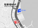 伊東パウエルの駐車場までの地図(徒歩で2分ほど)