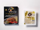 ごはんを片側に寄せアパ社長カレーを入れることでカレーライスとしてお召し上がりいただけます。