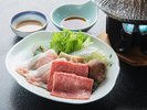 月替わり和食膳 岩手県産和牛と白金豚しゃぶしゃぶ 一例