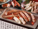 【焼き蟹】香ばしく炭火で焼き上げる、焼きガニは美味です!