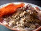 【活松葉蟹の蟹味噌】活蟹ならではの濃厚な味わいが楽しめる蟹味噌は焼き蟹でどうぞ。