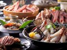 【冬・当館人気No.1】活松葉蟹刺し付き・炭火焼き蟹・お鍋プラン