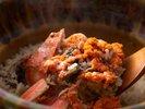 【セコ蟹ご飯】冬の大吉の人気定番の朝食「セコ蟹ご飯」(セコ蟹を使った炊き込みご飯)は絶品です。
