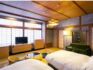 温泉付き和洋室ツイン/写真は銀杏の間/5室あり部屋割はランダムです。部屋指定はご連絡下さい。