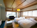紅梅の間/温泉付き和洋室ツイン/5室あり部屋割はランダムです。部屋指定はご連絡下さい。