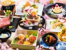 夕食の「和洋折衷懐石料理フルコース」一例。