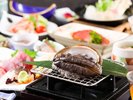 夕食一例|チョイスプラン(アワビの踊り焼き)