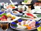 夕食一例|海鮮もお肉も両方食す