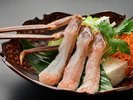 松葉がにを秘伝のぽんずで味わう、かにしゃぶ