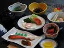 お部屋食プランの朝食の一例です。朝食はレストランでどうぞ。
