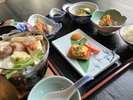 旬を頂く5品の手作り和食膳一例です。ヘルシーで優しい味付けの料理です。