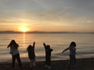 白浜荘前湖畔朝日