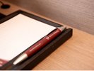 客室備品 メモ用紙・ペン