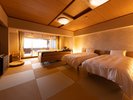 伊香保DOGきむら 335号室ツイン&ソファベット&ワンちゃん用畳の和室