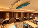 オノアズカフェ&グリル 店内のインテリアは古き良きハワイの温もりが漂うオールドハワイの世界