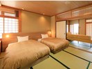 【特別和室ツインベッド】ご家族やグループ旅でのご利用にオススメです(一例)