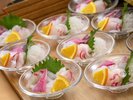 【ビュッフェ】お刺身は人気メニューのひとつ♪