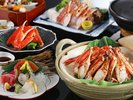 【冬】カニを存分に楽しめる充実のカニ会席 ※焼きガニとカニ鍋は3人前です。