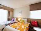 【ツインルーム たーちの部屋/23u/禁煙】鮮やかな色使いのマリメッコが彩る癒やしの客室空間