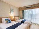 【ツインルーム てぃーちの部屋/23u/禁煙】柔らかな光が差し込む快適なツインルーム