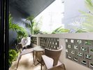 【ツインルーム てぃーちの部屋/23u/禁煙】緑に囲まれたバルコニーで気軽に外気浴を