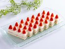 【夕食ビュッフェ】いちごのショートケーキ。季節ごとにその時期に一番美味しい旬のいちごを使用。