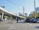 【JRからのルートC】駅リンくんの前の横断歩道です。