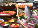 【夕食】鮮度が自慢の海鮮バイキング