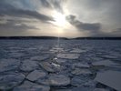オホーツク海に面する知床は流氷の名所として有名です
