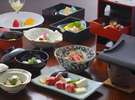 【特選】田んぼの湯和洋会席プランのお食事はこちら　季節・仕入れにより一部食材が異なる場合もあります。
