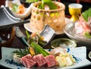 【料理イメージ】基本会席にひとくちステーキ牛陶板焼プラス