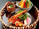 【ご夕食】冷製仕立て三種盛り(一例)