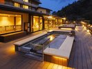 見晴テラス 足湯・夜