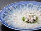 *【食事】3年とらふぐコースふぐ刺し