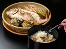 *【食事】宝楽焼きの〆に鯛めし